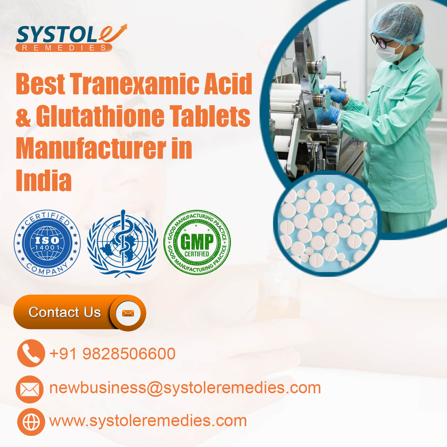 citriclabs|Tranexamic Acid & Glutathione Tablets Manufacturer in India 